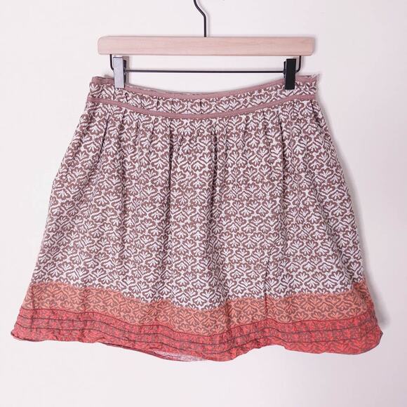 Sophie Max Pleated Boho Cotton Patterned Skirt Large - Picture 1 of 6